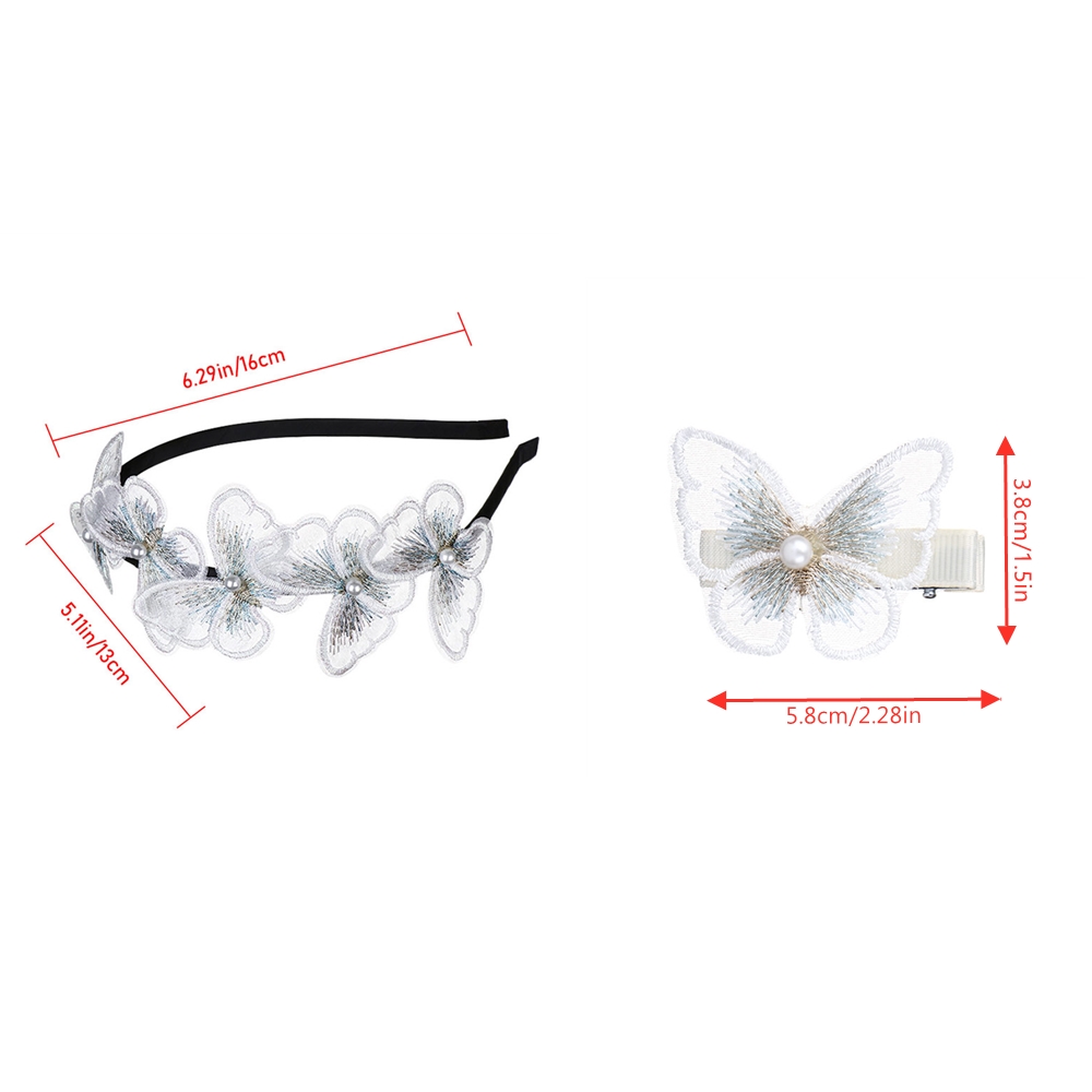 Kẹp Tóc Đính Ngọc Trai Hình Bướm Nhiều Màu Thời Trang Cho Nữ