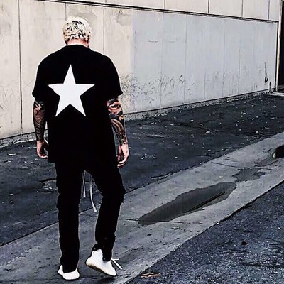FEAR OF GOD FOG ESSENTIALS double line five-pointed star trend high street style loose short-sleeved T-shirt
