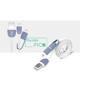 Cáp 2 đầu Lightning + Micro đa năng 120CM
