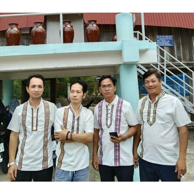 Áo nam, chất đũi phối thổ cẩm (hình thật tự chụp)