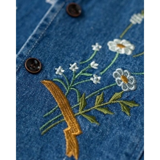ÁO KHOÁC GILE NỮ CHẤT DENIM THÊU HOA SIÊU XINH PHONG CÁCH BOHO VINTAGE