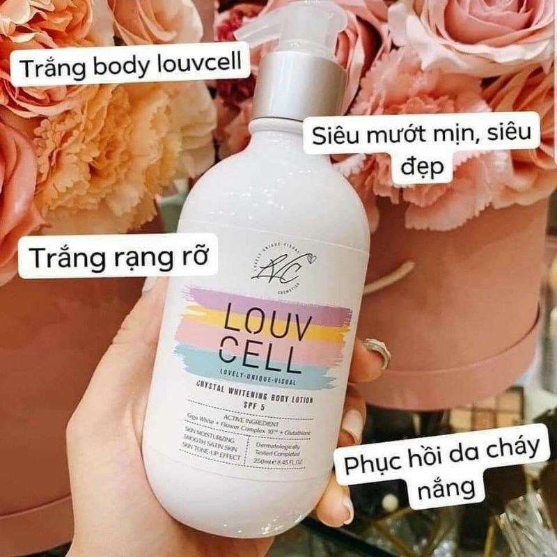 Kem dưỡng trắng da Louvcell Crystal Whitening Body Lotion 250ml | BigBuy360 - bigbuy360.vn