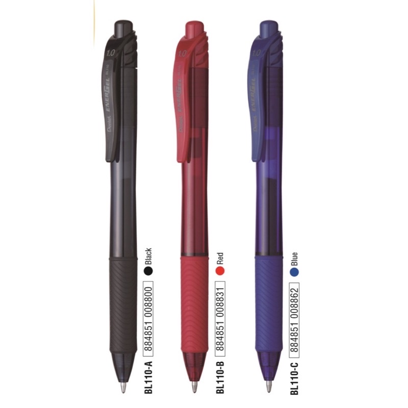 Bút ký bấm mực gel Pentel Energel BL110 nét 1.0mm.