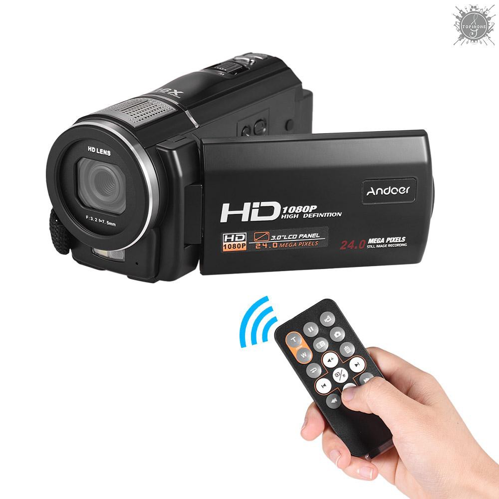 Máy Quay Phim Kĩ Thuật Số Andoer Hdv-F5 1080p Full Hd 24mp 16x Zoom 3.0 Inch Lcd | BigBuy360 - bigbuy360.vn