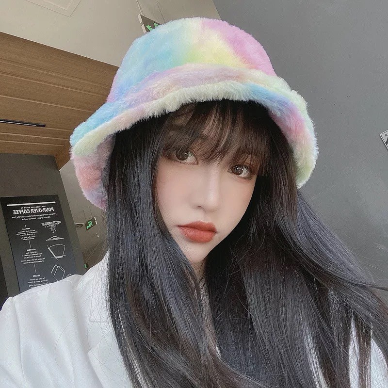 Nón bucket cầu vồng