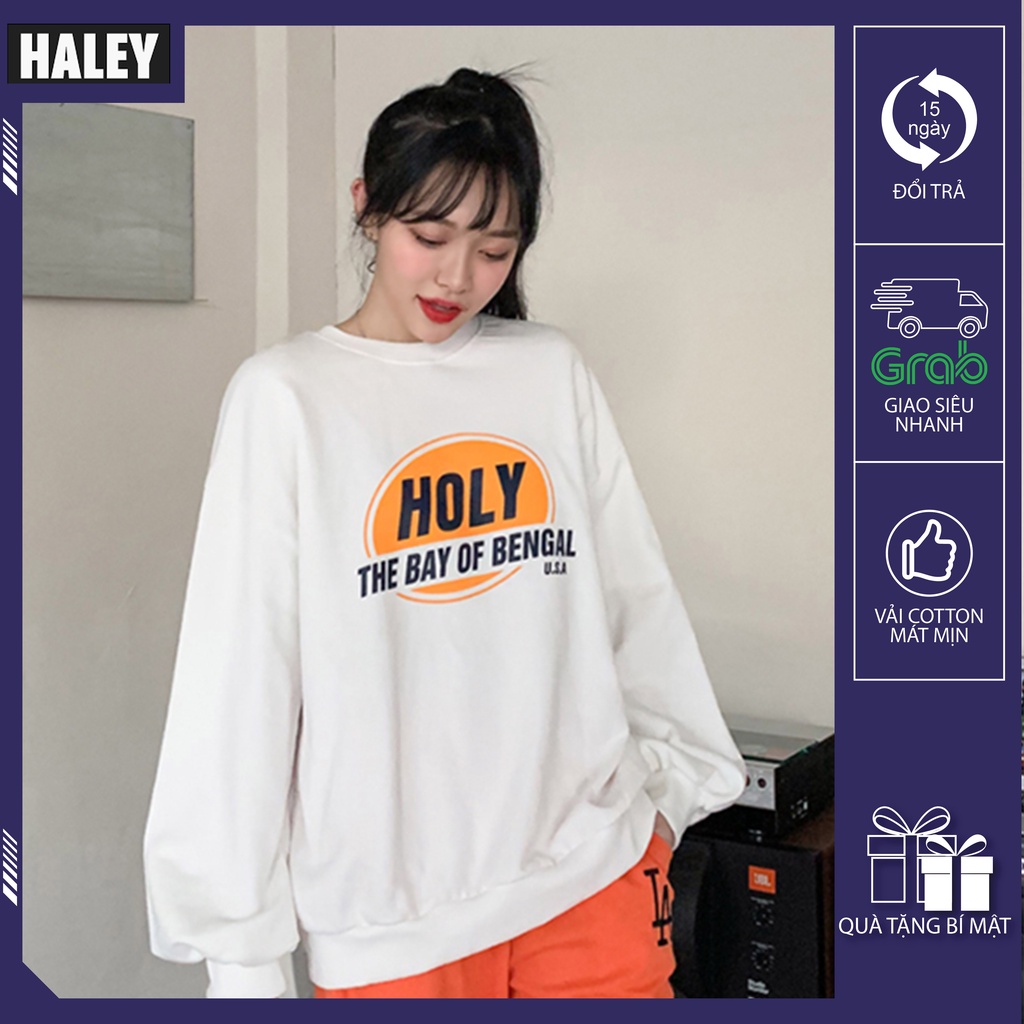 Áo Sweater HOLY Nam Nữ unisex phong cách Hàn Quốc cá tính, Chất nỉ bồng đẹp mã HD 271 -Quà tặng ngẫu nhiên