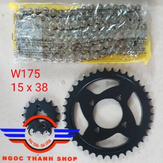 Bộ nhông xích đĩa sên đĩa cho W175 15  x 38