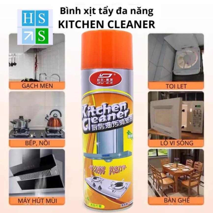 CHAI XỊT TẨY LÀM SẠCH BẾP Kitchen Clear 500ml tạo bọt tẩy sạch vết dầu mỡ hoen ố lâu ngày - HS Shop Thủ Đức