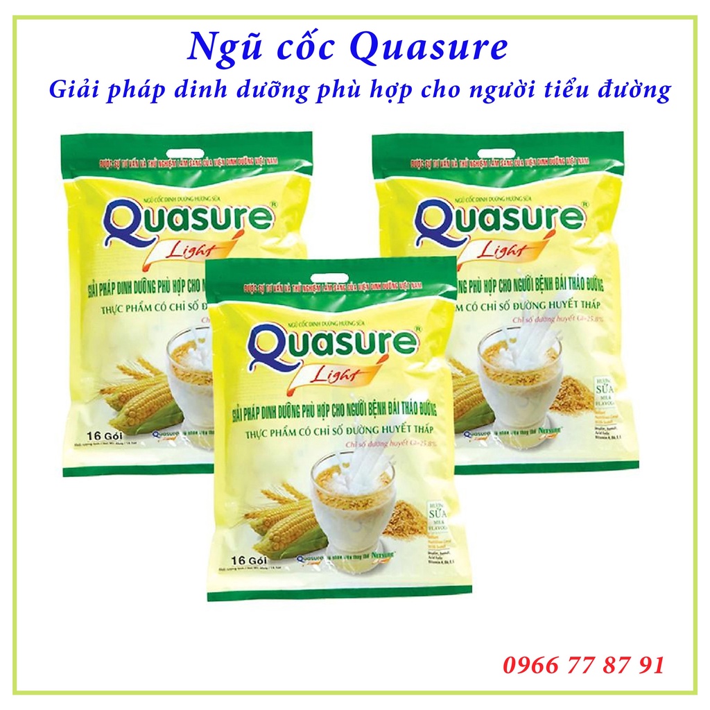 Ngũ cốc dành cho người tiểu đường, ăn kiêng Quasure Light túi 400g