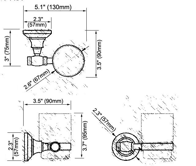 Giá Đỡ Cốc Thủy Tinh Màu Vàng Đồng Thau Cho Phòng Tắm Zba311