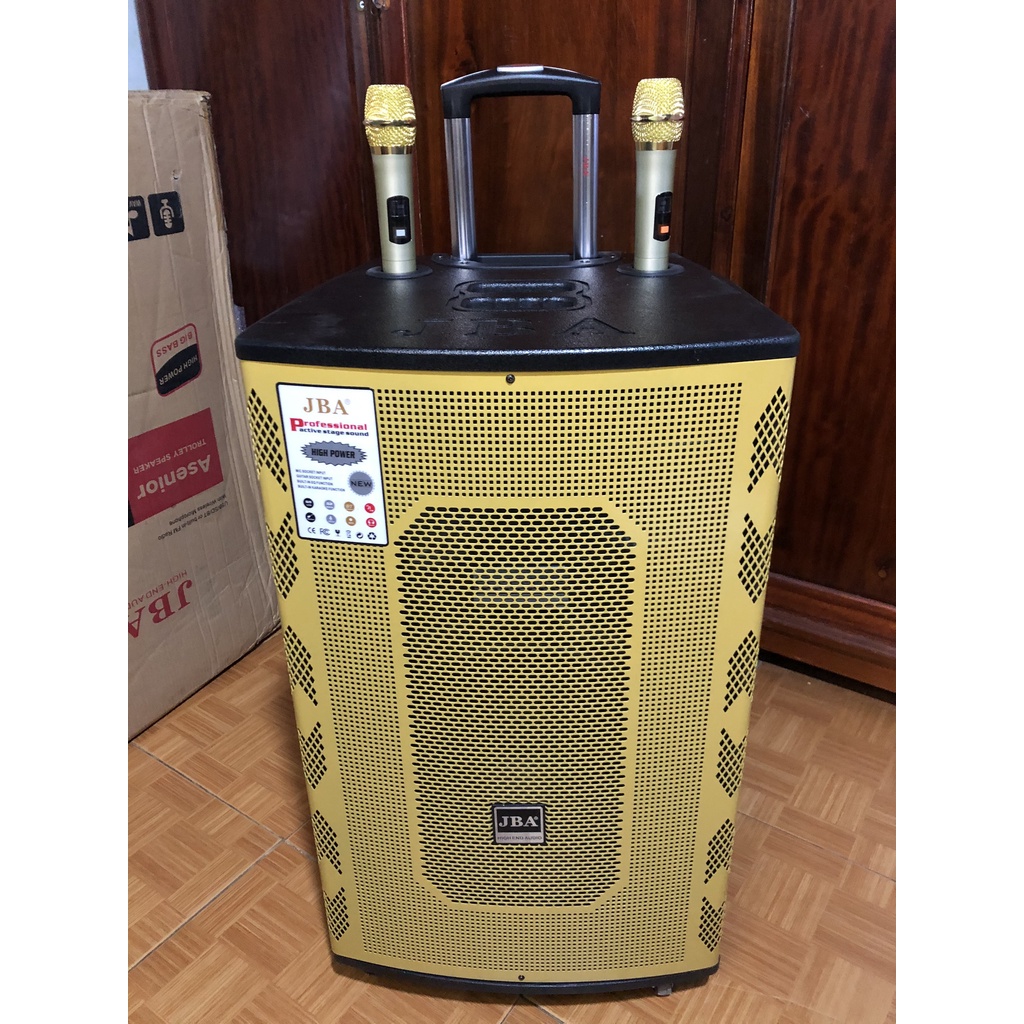 LOA KÉO CỐNG SUẤT LỚN JBA CH15 BASS 40, ÂM CHẤT, SỐNG ĐỘNG, KÈM 2 MÍC UHF SIÊU XỊN, HÁT BAO HAY
