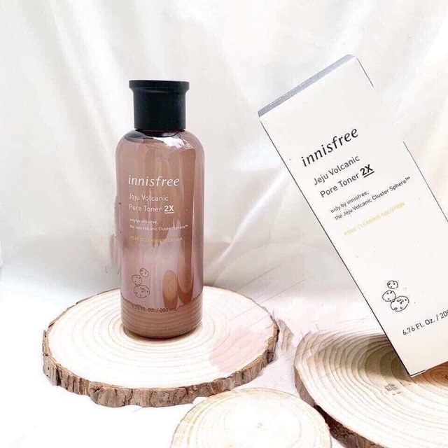 Nước hoa hồng INNISFREE JEJU VOLCANIC PORE CLAY TONER 2X