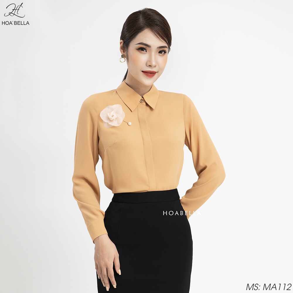 [Mã LT50 giảm 50k đơn 250k] Áo Sơ Mi Nữ HOABELLA Công Sở Cổ Đức 5 Màu (MA112)