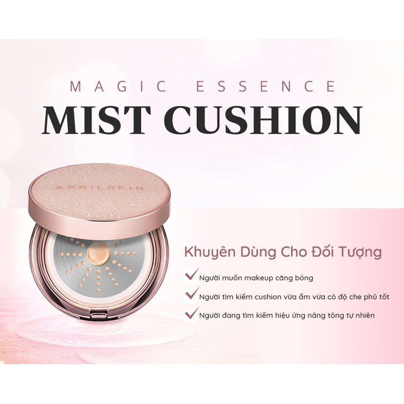 Phấn Nước Che Phủ Hoàn Hảo, Cho Làn Da Mịn Màng AprilSkin Magic Essence Mist Cushion SPF50+/PA++++ 13g - HAFA STORE | BigBuy360 - bigbuy360.vn
