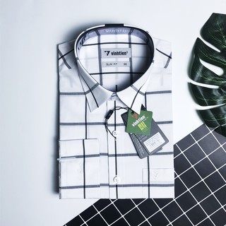 Áo sơ mi nam tay dài vạt bầu Slim Fit Bamboo Vĩnh Tiến 399 - G298