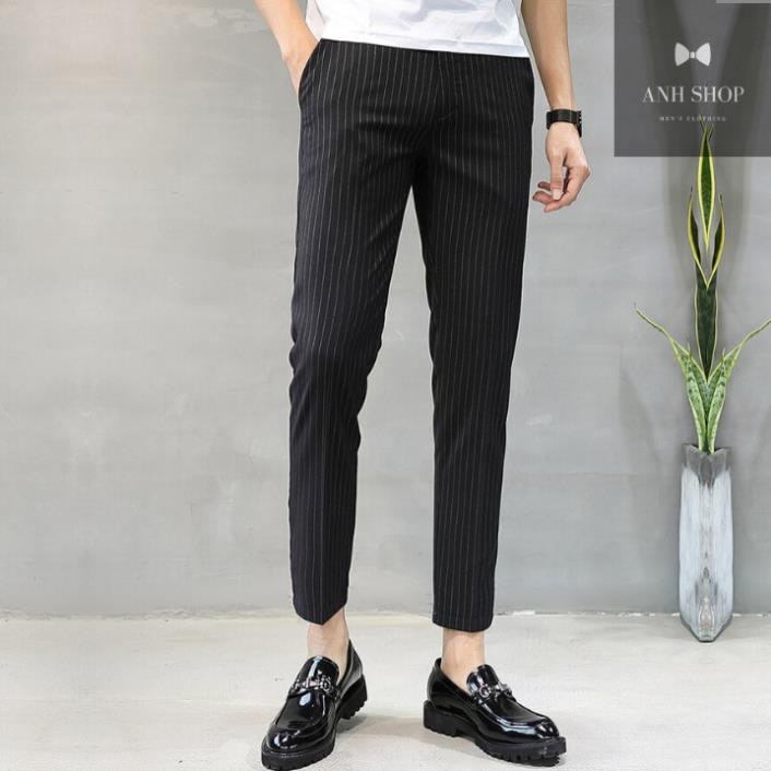 Quần tây nam kẻ sọc Hàn Quốc, Quần kẻ sọc trẻ trung năng động phối siêu đẹp với sơ mi và giày da, giày lười... | BigBuy360 - bigbuy360.vn