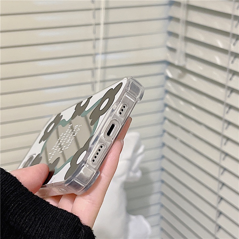 Ốp lưng iphone Ốp Điện Thoại Mặt Gương Họa Tiết Hoa Cho Apple 13iPhone14proPromax xs/6/7/8 Dinuo case