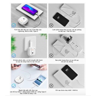 Củ sạc kiêm pin dự phòng sạc đa cổng Dr. Charging