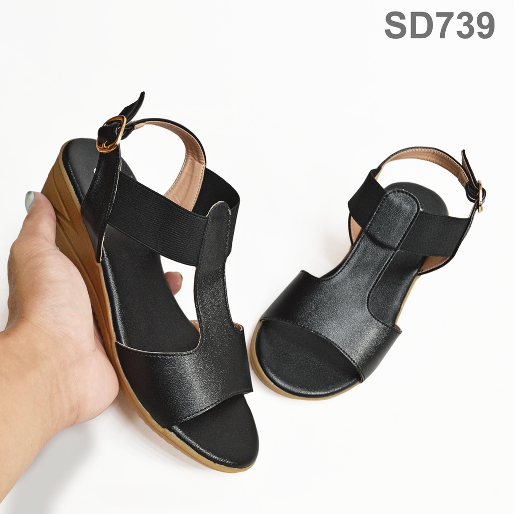 Giày Sandal Đế Xuồng Hở Mũi - JMP - SD739