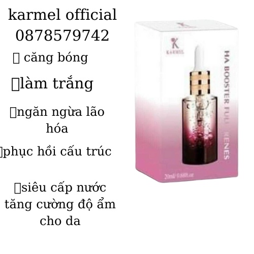 kamel HA Booster Fullerenes 20ML dưỡng trắng trẻ hóa siêu phục hồi cấu trúc da, siêu cấp nước cho da