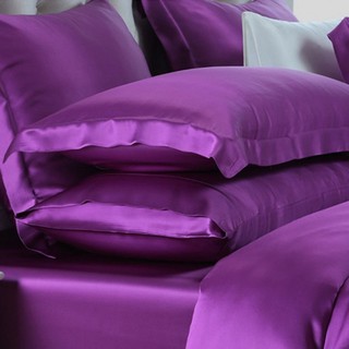 Drap giường ga giường lẻ phi lụa mát mịn - tím huế - sỉ ga phi lụa