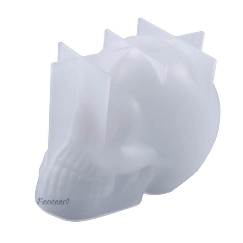 Khuôn Làm Nến Hình Đầu Lâu 3D Bằng Silicone Trang Trí Nội Thất DIY