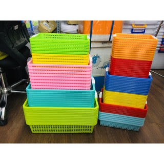 Combo 10 Rổ Chữ Nhật DUY TÂN 2T6 Kích thước:  38 x 26 x 9 cm