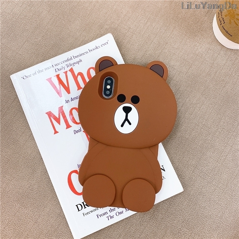 Dễ Thương Ốp Điện Thoại Silicon Mềm Hình Gấu Hoạt Hình Cho iphone 6 6s 7 8 plus x xr xs max 11 12 13 14 15 pro max se 2020