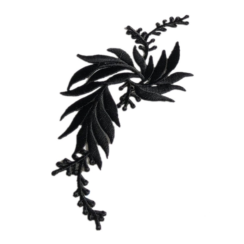 1 Miếng Dán Ủi Quần Áo Thêu Hình Chiếc Lá