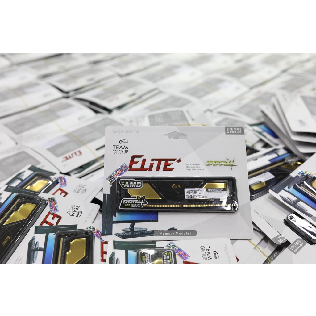 Ram TEAMGROUP Elite Plus 8GB Bus 3200 DDR4 có tản - Bảo hành chính hãng 36 Tháng