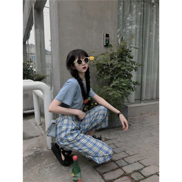 Set Áo & Quần kẻ Caro Ulzzang