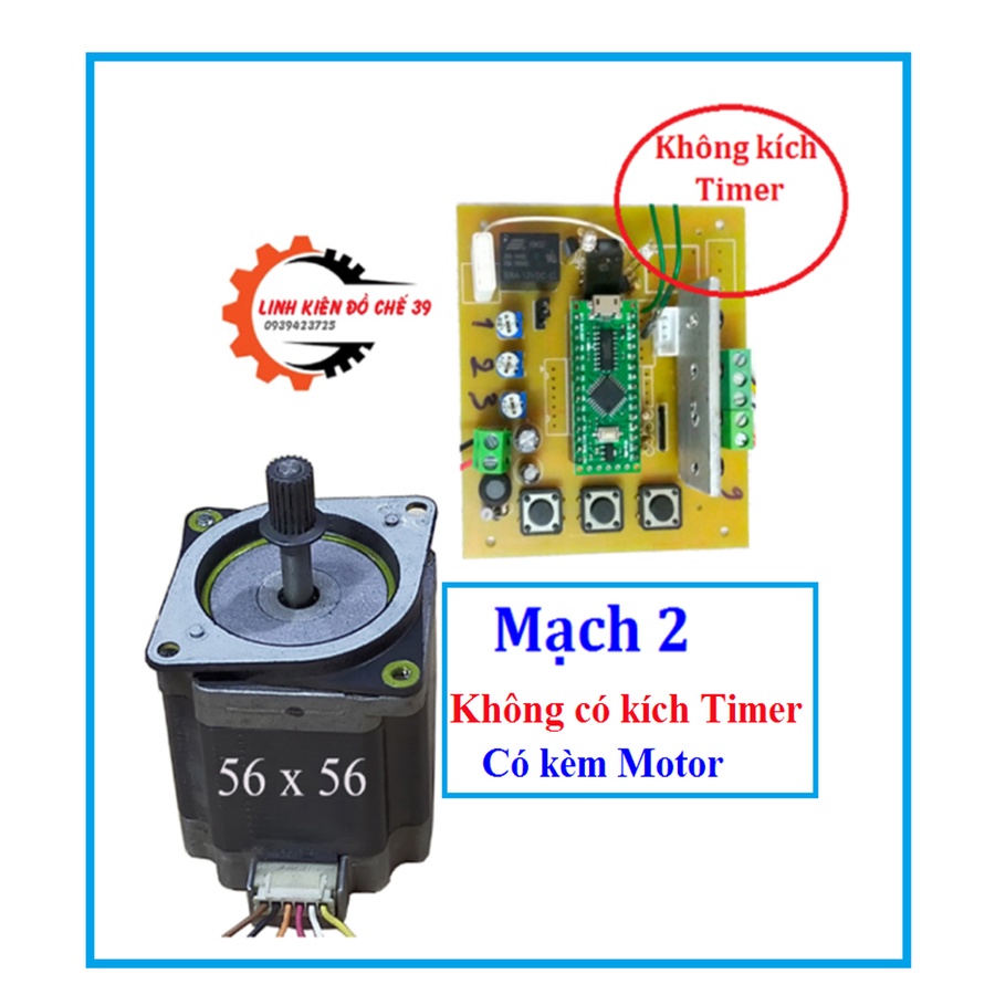 Mạch khiển động cơ bước - có Driver  ( code hản cell pin )