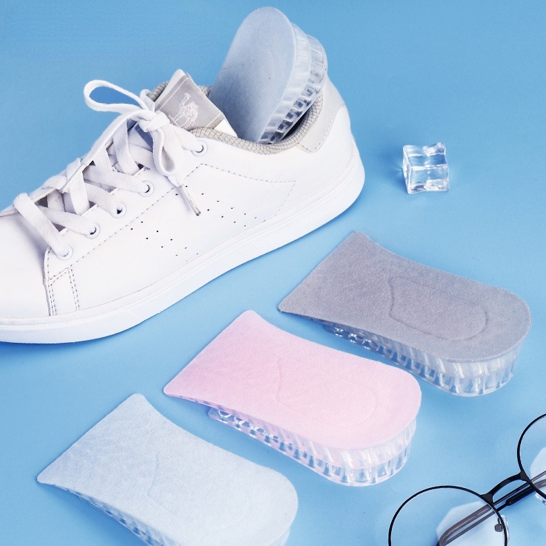 [Mới] Đệm Lót Giày Tăng Chiều Cao 3 Lớp Bằng Silicon Nhẹ Nhàng Thoáng Khí Thoải Mái