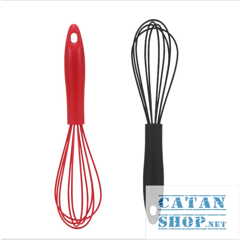 Dụng cụ đánh trứng cầm tay- Cây phới lồng tròn đánh trứng, khuấy trộn bột, đánh bông kem bơ bằng silicon GD531-DanhTrung
