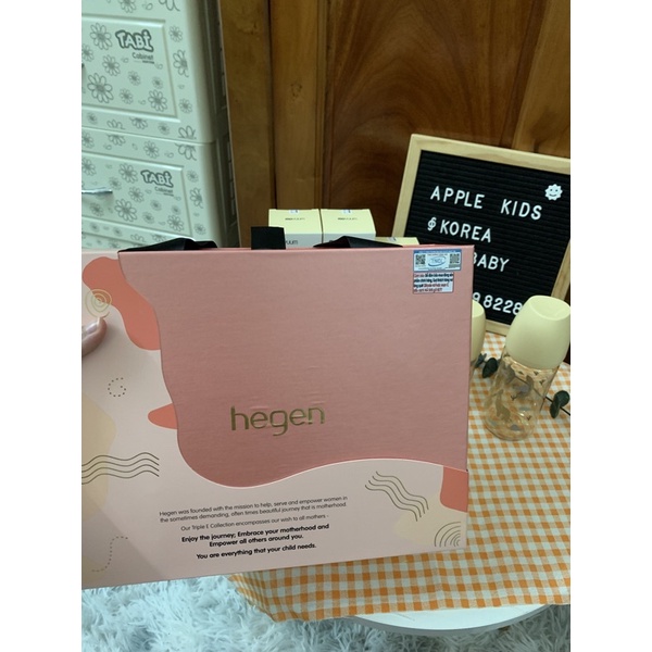 Bộ quà tặng Hegen Triple E Collection (Gồm 1 bình uống nước 150ml + 1 bình sữa 240ml + 1 bình sữa 330ml + 3 nắp đậy)