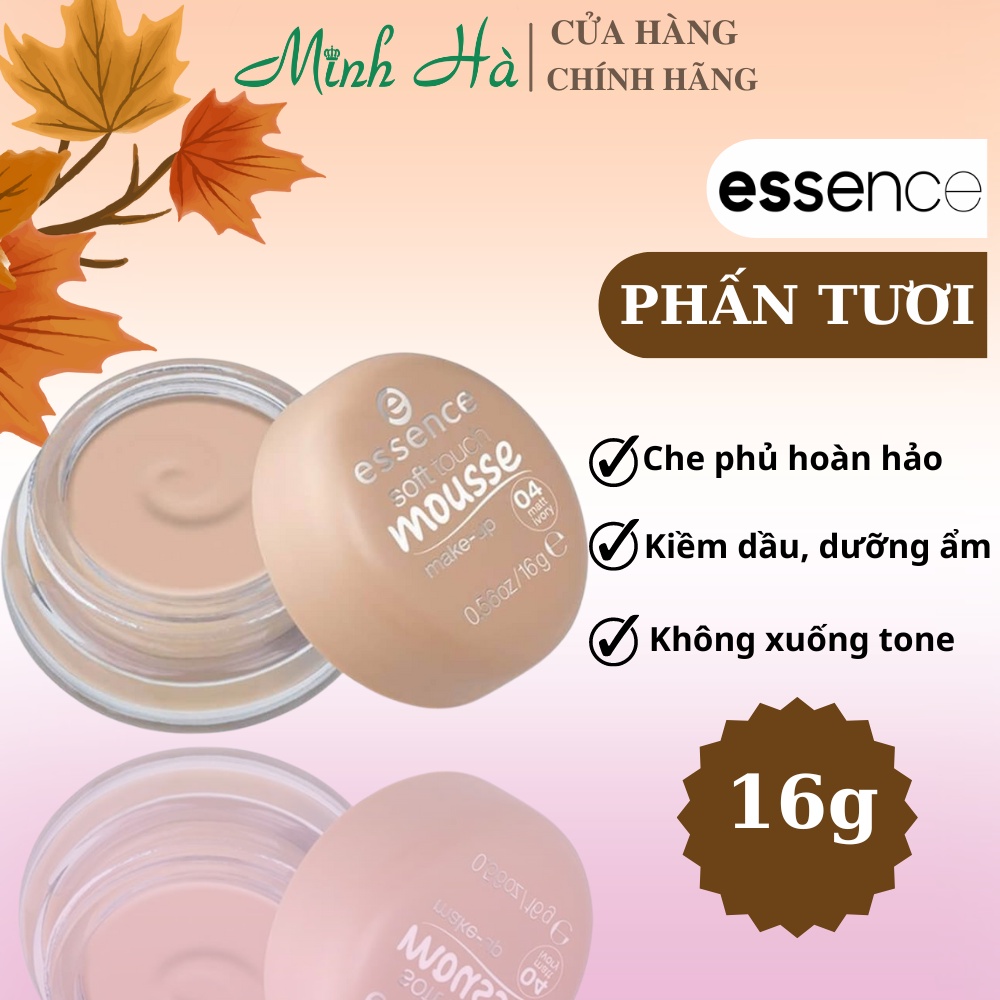 Phấn tươi Essence Soft Touch Mousse 16g che phủ tốt kiềm dầu