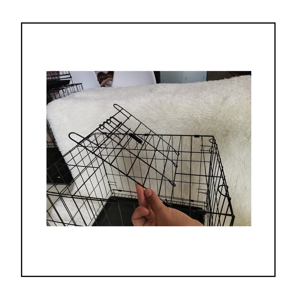 [ TẶNG KHAY VỆ SINH] Lồng Mèo Chó Gấp Gọn Sơn Tĩnh Điện 3 Kích Cỡ Nhiều Màu Sắc Đa Năng Thông Dụng Khi Nuôi Thú Cưng