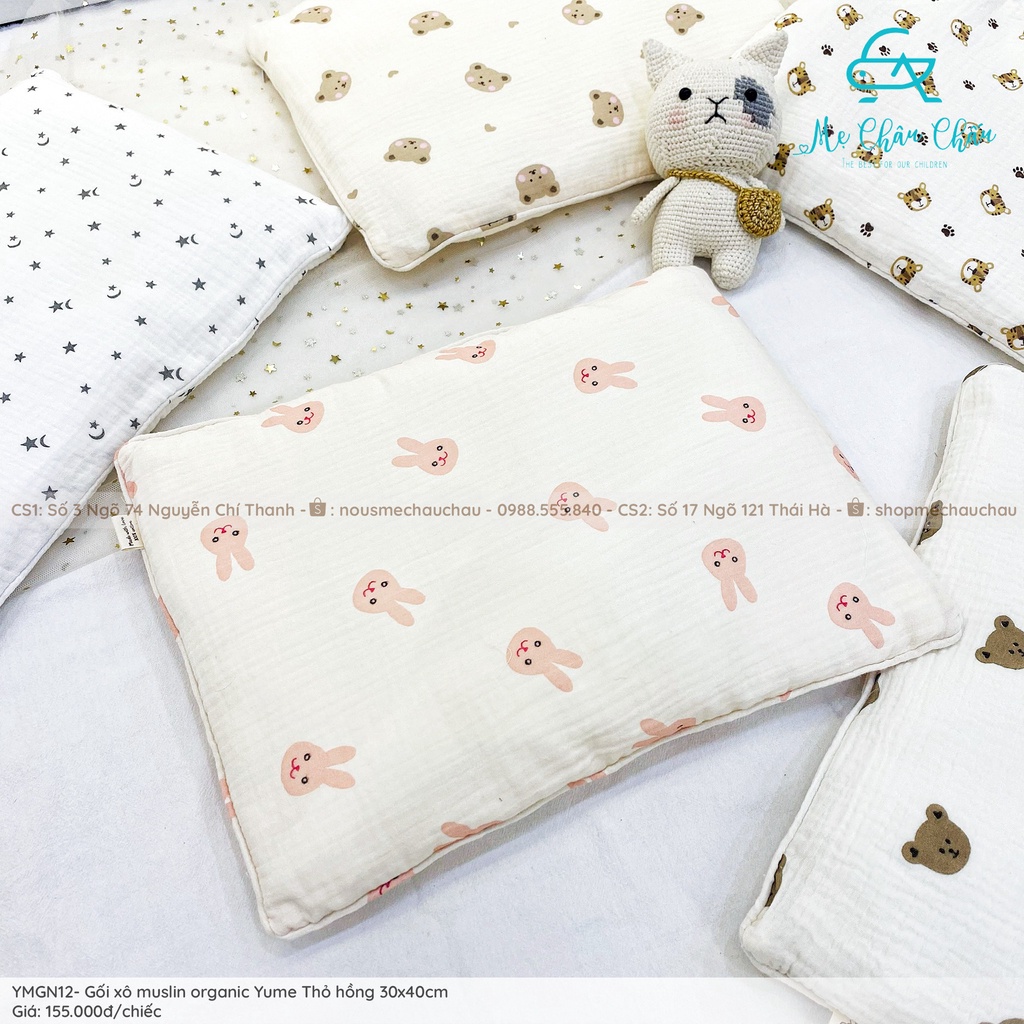 Gối Xô Muslin Organic Yume Kích Thước 30*40cm