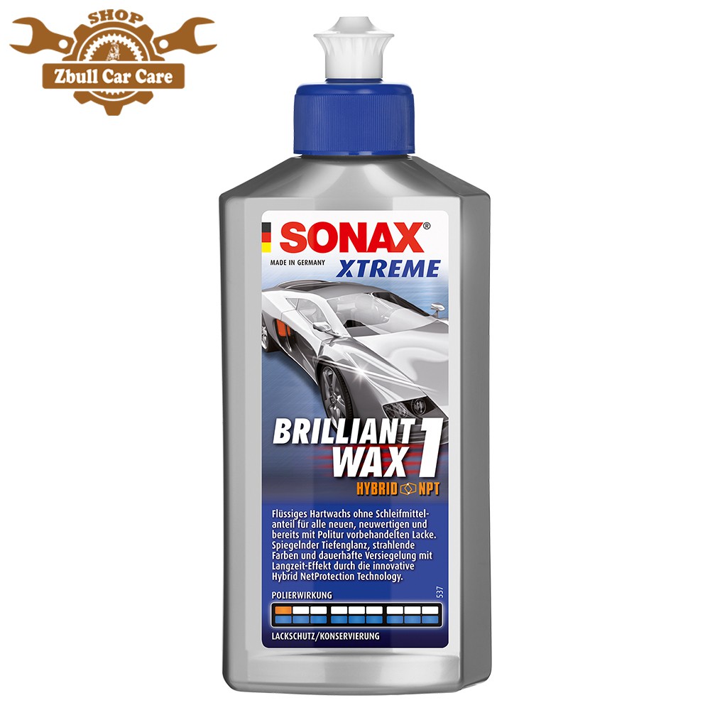Kem Phủ Bảo Vệ Bề Mặt Sơn Sáng Bóng, Hiệu Ứng Lá Sen Sonax Xtreme Brilliant Wax 1