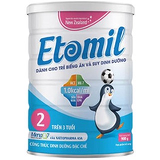 Sữa bột Etomil 2 - 900g dành cho trẻ biếng ăn và suy dinh dưỡng