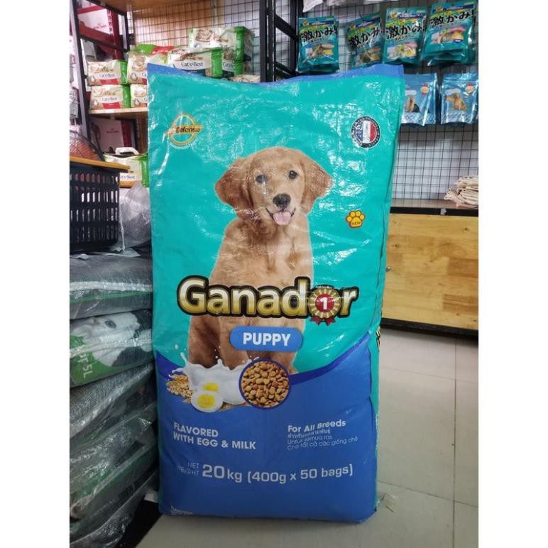 Thức ăn cho chó con Ganador PUPPY Egg &amp; Milk (vị trứng sữa) bao 20kg