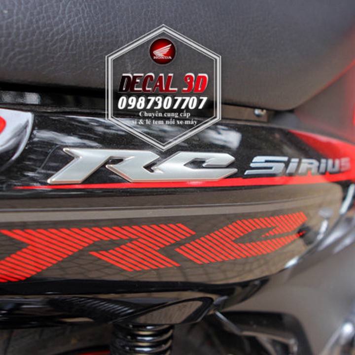 TEM RC CHỮ NỔI TẶNG KÈM LOGO YAMAHA & FI HÀNG CAO CẤP SIÊU NÉT