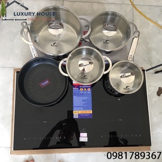 'ĐẮT GHÊ TA- NHƯNG MÀ TIỀN NÀO CỦA ẤY'- Bộ noi inox cao cấp, Bộ 5 món bếp từ hãng Bauer Polite Plus chính hãng, inox 304