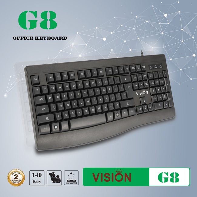 Bàn phím văn phòng có dây Vision G8