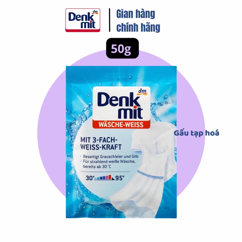 Bột tẩy trắng quần áo Denkmit 50g