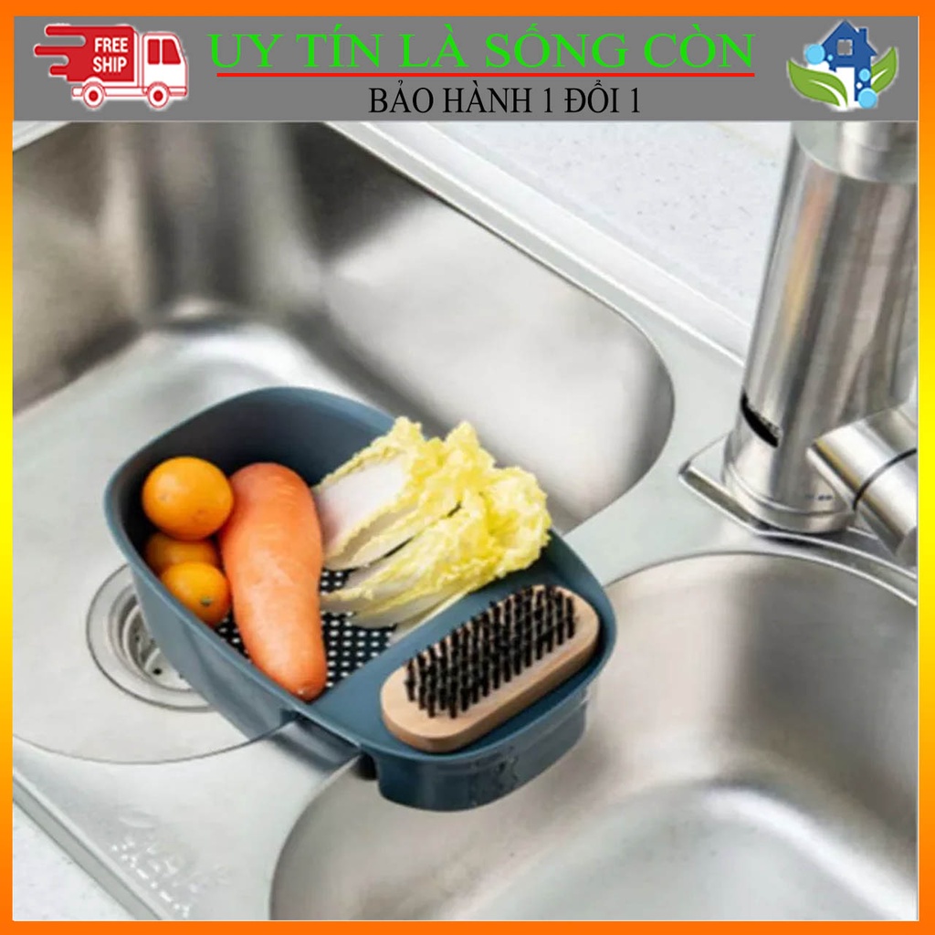 Khay treo bồn rửa bát PiHouse có lưới lọc rác đa năng, tiện dụng