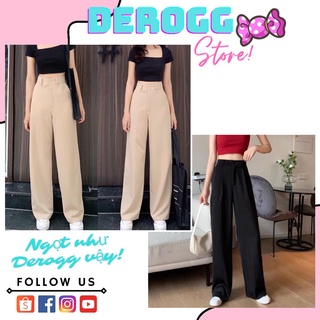 Quần Ống Rộng Culottes, Quần Ống Suông Dài 100cm vải cát hàn Hàn Quốc