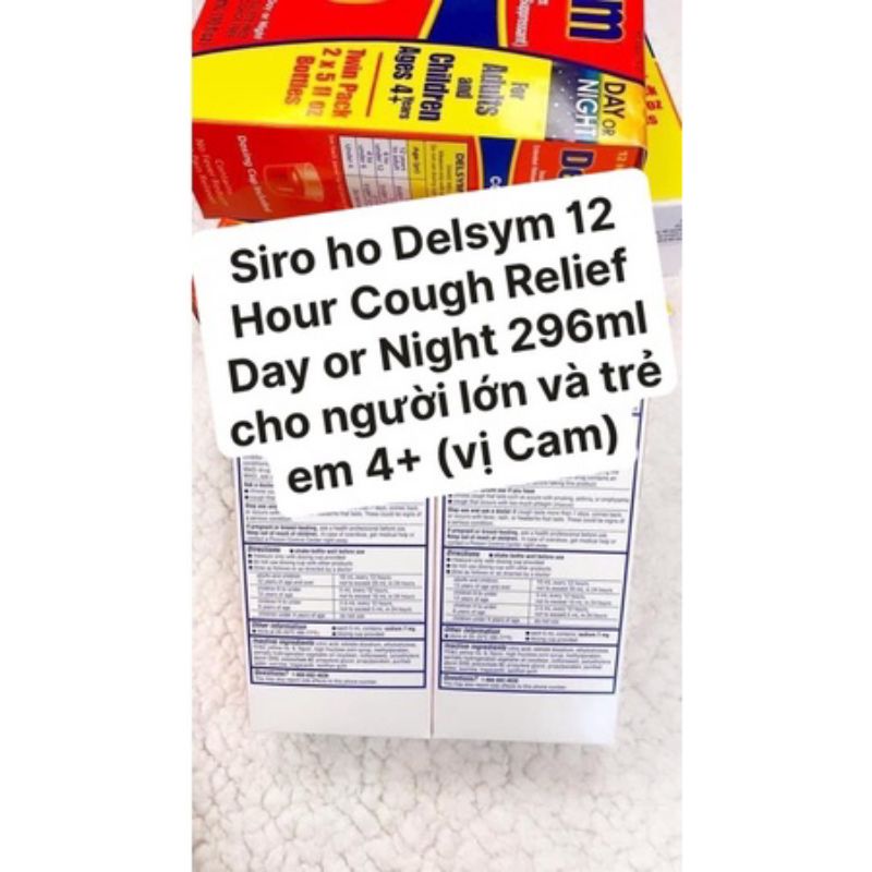 Siro giảm ho Delsym Couch 12 hrs 148ml cho người lớn và trẻ 4+