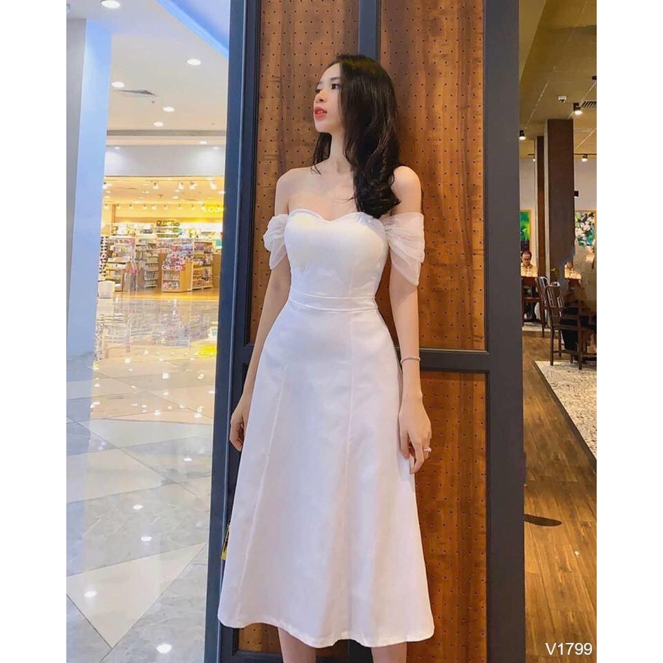 Đầm dự tiệc cúp ngực trễ vai dáng dài ROSSY Dress cực sang chảnh