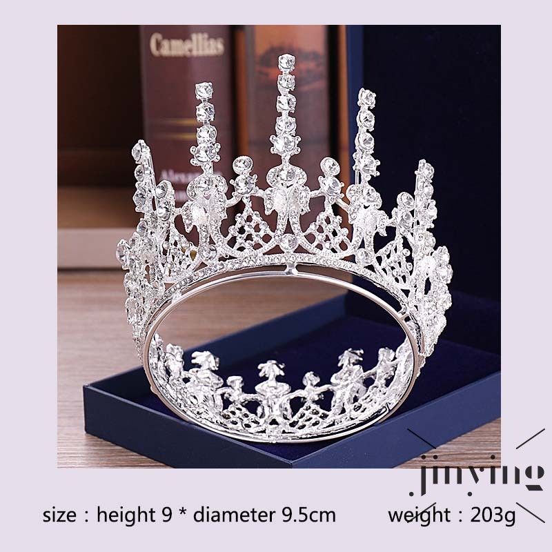 GETNOIVAS Vương miện cài tóc cô dâu đính đá thời trang xinh xắn